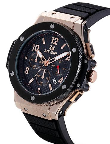 NAUTIC 2-TONE MEGIR Watch 3002G – Megir Watches - Main Image